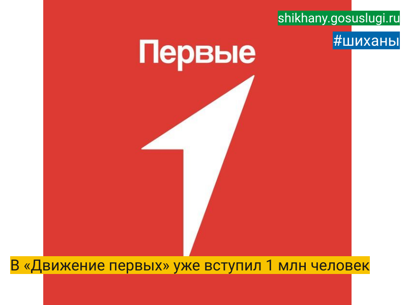 В «Движение первых» уже вступил 1 млн человек.